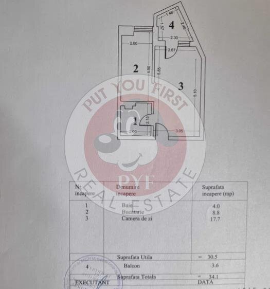 Pacii | garsoniera | 31mp | decomandata | B10355